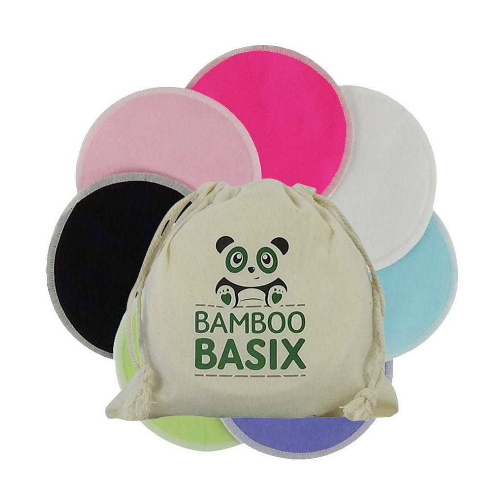 Reusable Bamboo Breast Pads - 7 pairs + wash bag - Bamboo Basix