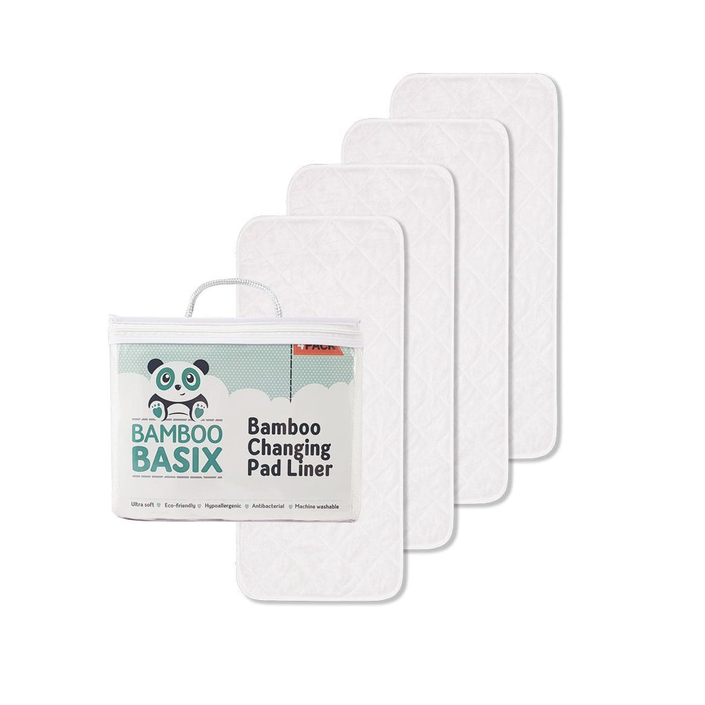 Bamboo Changing Pad Liner - 4 Pack - Bamboo Basix