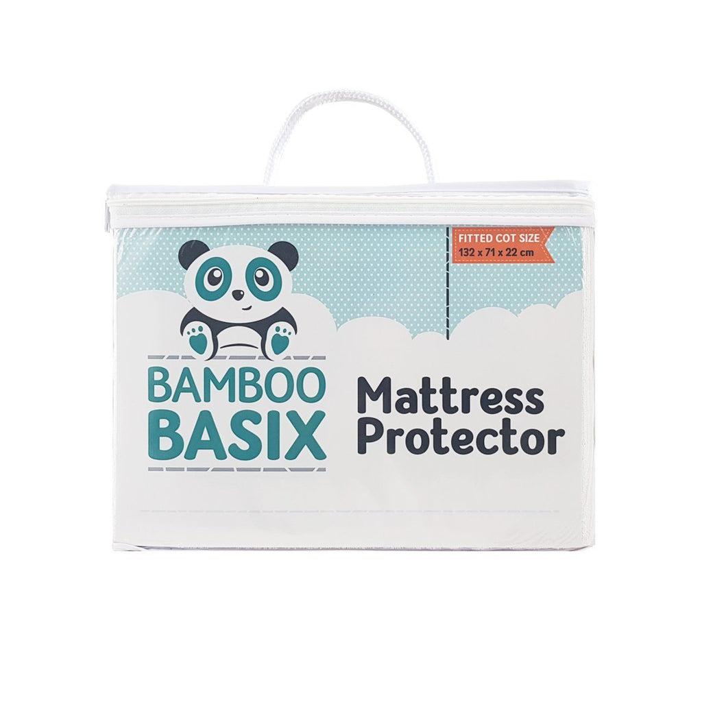 Bamboo Mattress Protector - Cot Size - Bamboo Basix