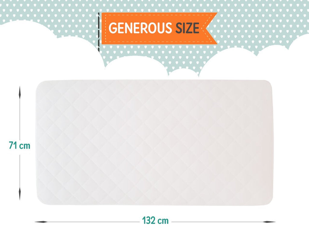 Bamboo Mattress Protector - Cot Size - Bamboo Basix