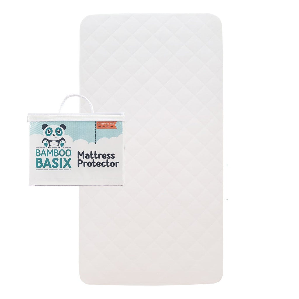Bamboo Mattress Protector - Cot Size - Bamboo Basix